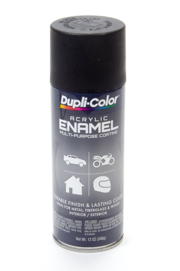 DUPLI-COLOR/KRYLONFlat Black Enamel Paint 12oz