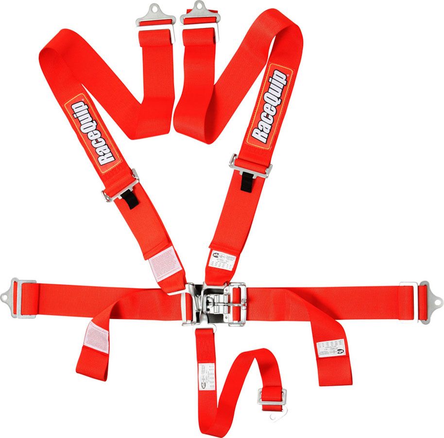 RACEQUIP5pt Harness Set L&L Red SFI