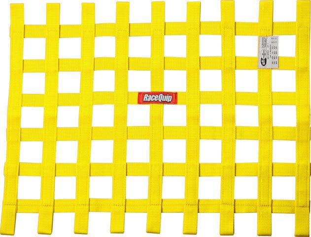 RACEQUIPRibbon Window Net SFI Yellow