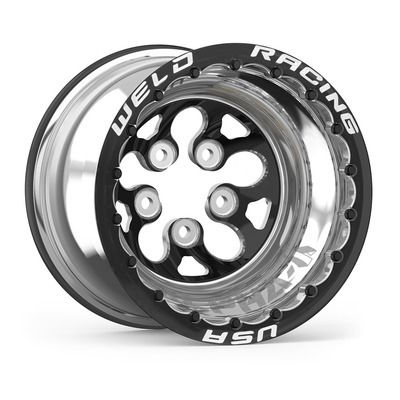 WELD RACING15x12 Blk Alpha-1 Wheel 5x4.750BP 4in BS Blk DBL