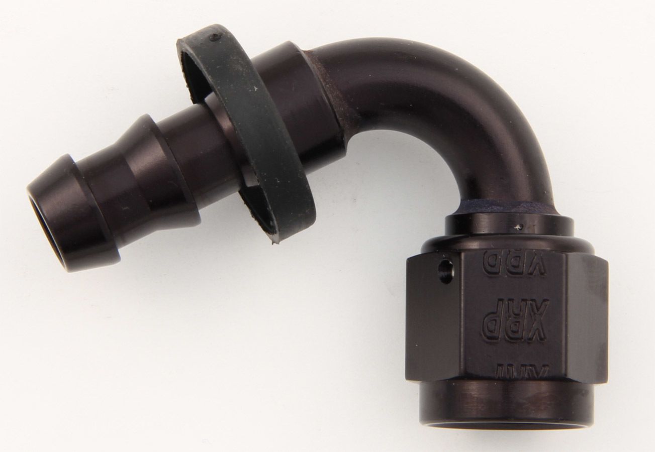 XRP-XTREME RACING PROD.#12 120 Deg Push-On Hose End Black