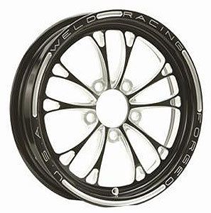 WELD RACINGV-Series Frnt Drag Wheel Blk 15x3.5 5x4.75BC 1.75