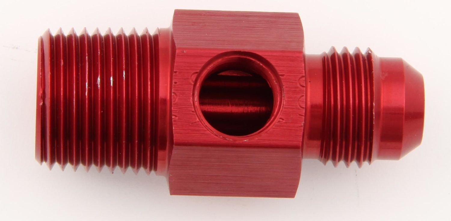 XRP-XTREME RACING PROD.#6 to 1/4 NPT Fuel Press Adapter w/ 1/8 NPT Port