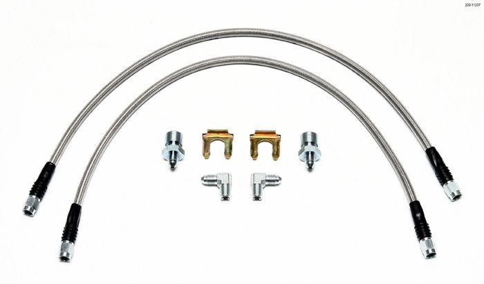 WILWOODFlex Brake Line Kit 22in L 3/8-24 to 90 Deg.
