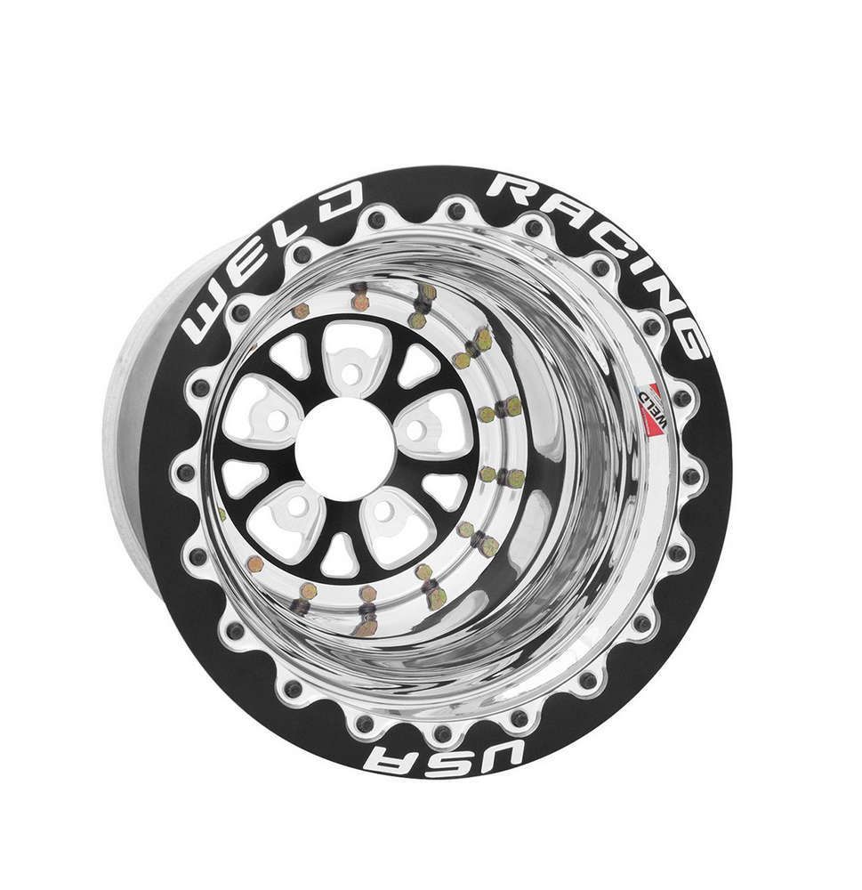 WELD RACINGV-Series Drag Wheel Blk 15x14 5x4.75 BC 5.0 BS