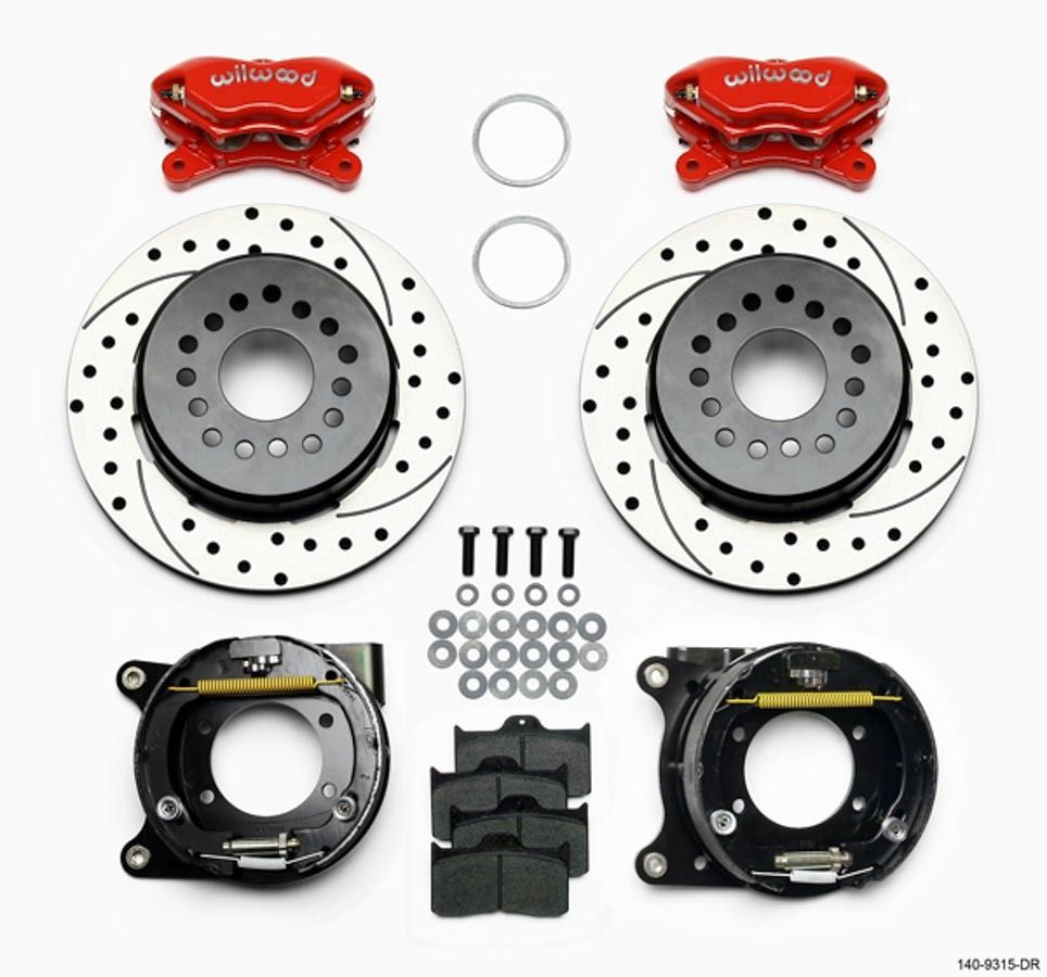 WILWOODBrake Kit Rear GM 12 Bolt Drilled Red