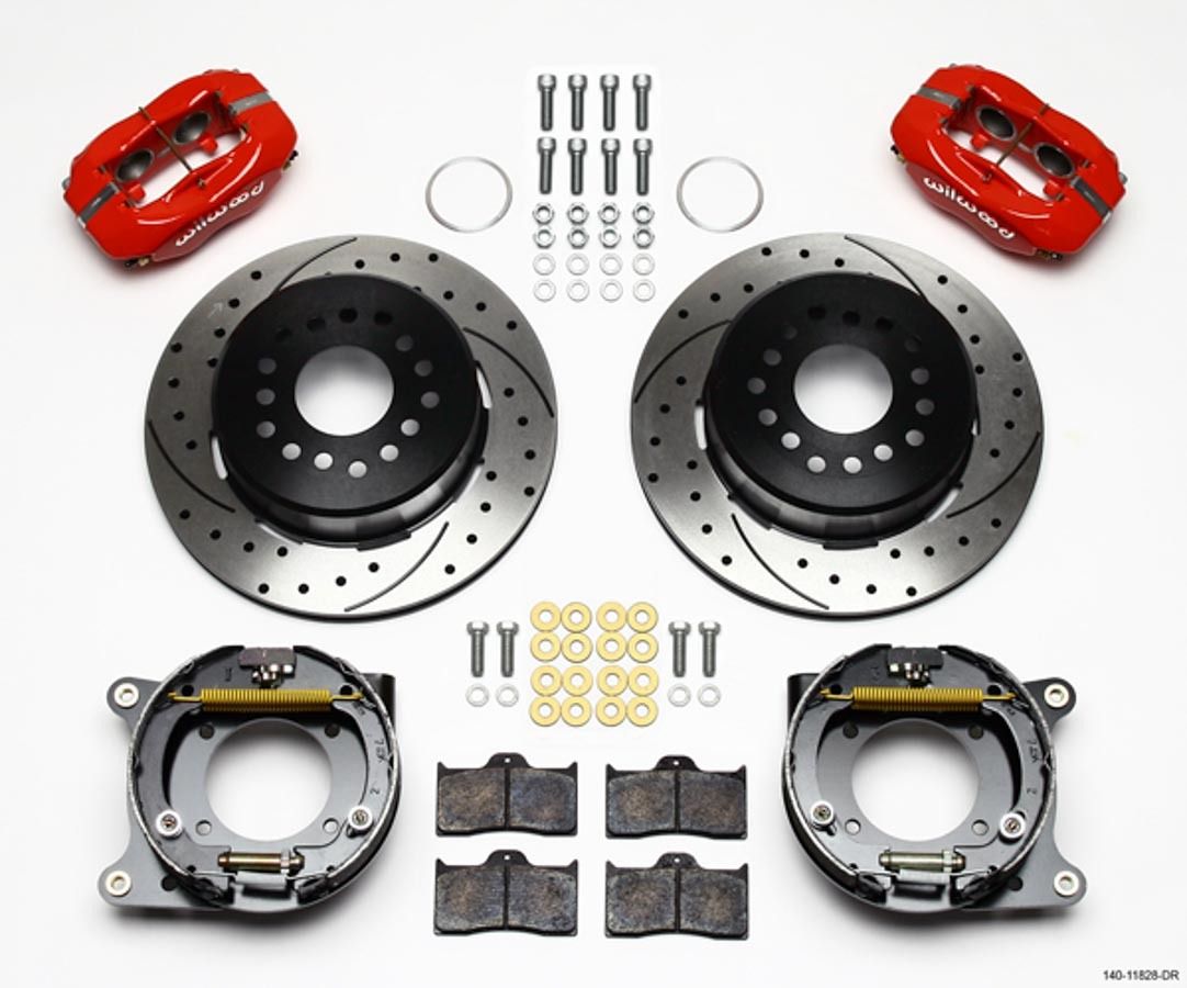 WILWOODRear Brake Kit 57-62 Corvette Red Caliper