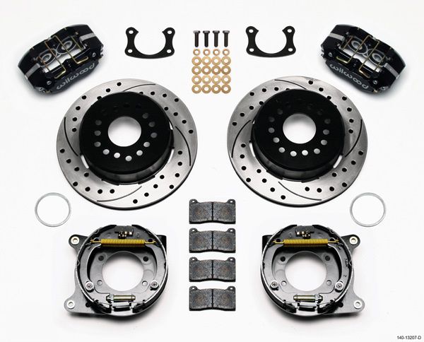 WILWOODRear Brake Kit Big Ford New 2.50in Blk Drilled