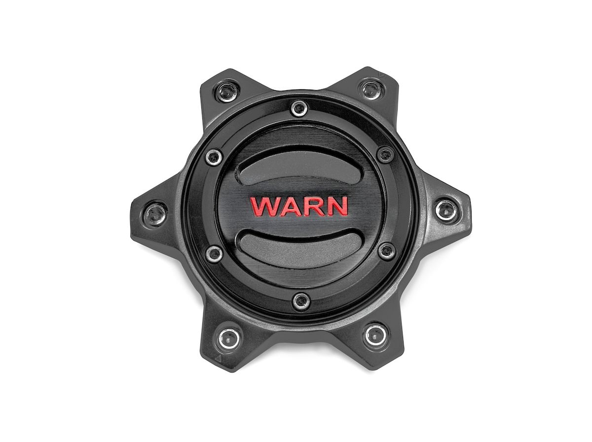 WARN6 Lug Wheel Center Cap Black and Red