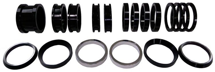 TRIPLE X RACE COMPONENTSAxle Spacer Kit 19pcs Black For Both Sides