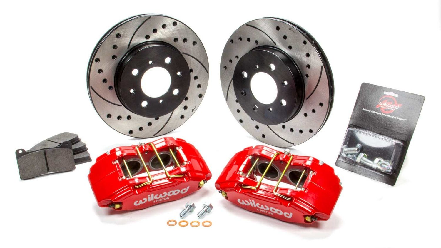 WILWOODBrake Kit Front Honda/Acura Red Drilled