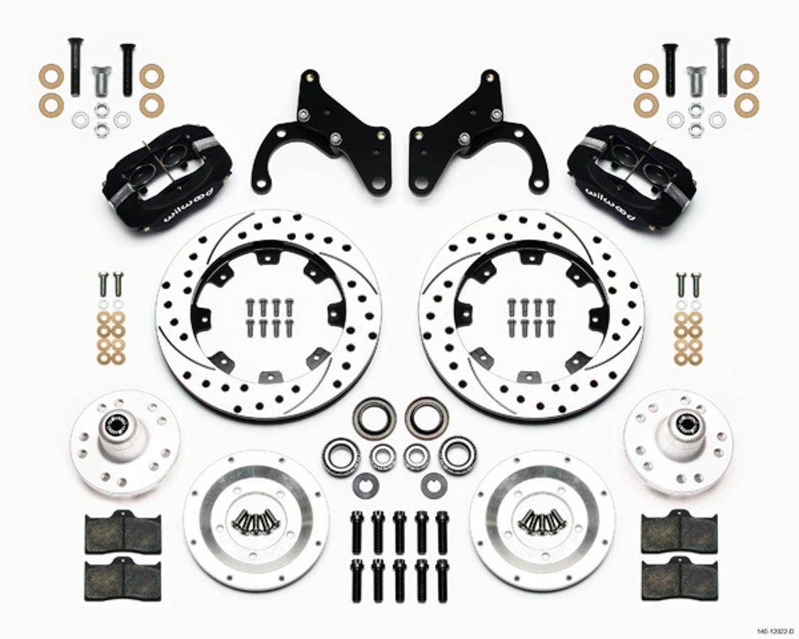 WILWOODFront Disc Brake Kit Blk 65-68 Impala Drum 12.19