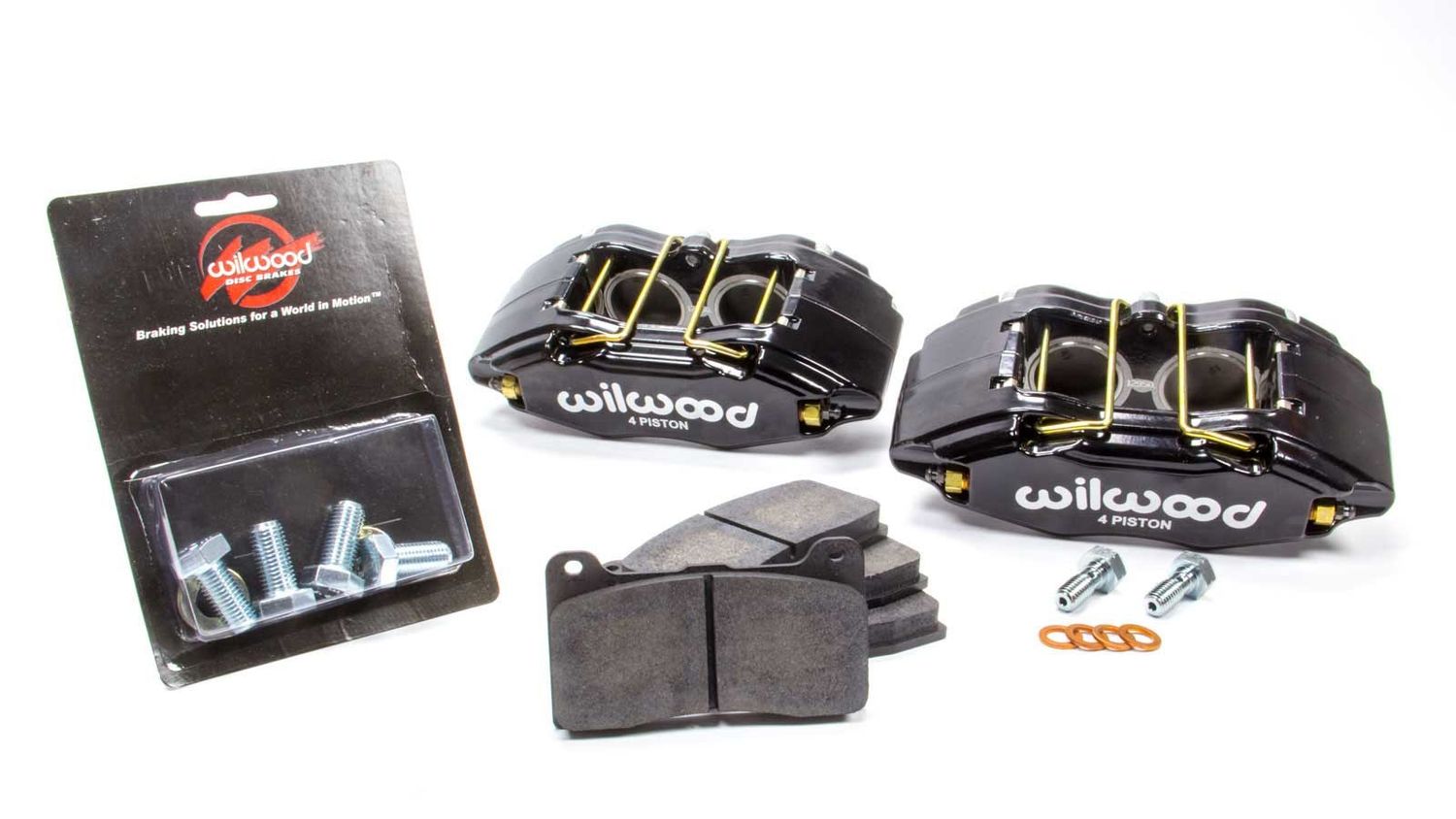 WILWOODCaliper & Pad Kit Front Honda/Acura Black