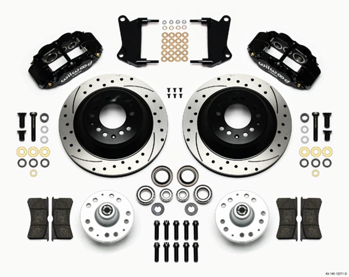 WILWOODFront Disc Brake Kit Blk 67-72 Camaro Nova 12.88