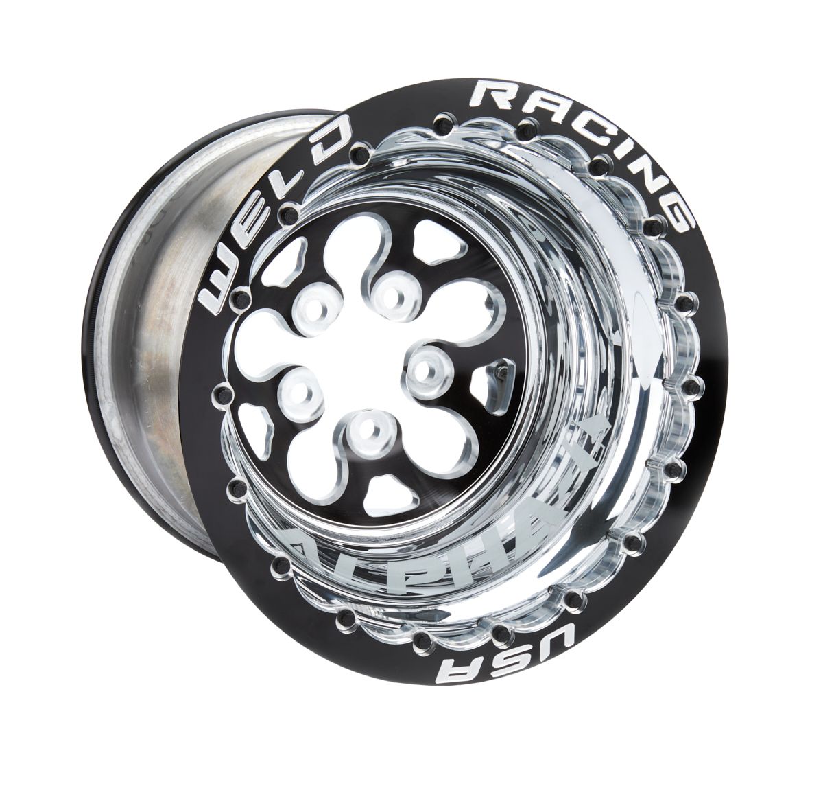 WELD RACING15x12 Blk Alpha-1 Wheel 5x4.5BP 4in BS Blk DBL