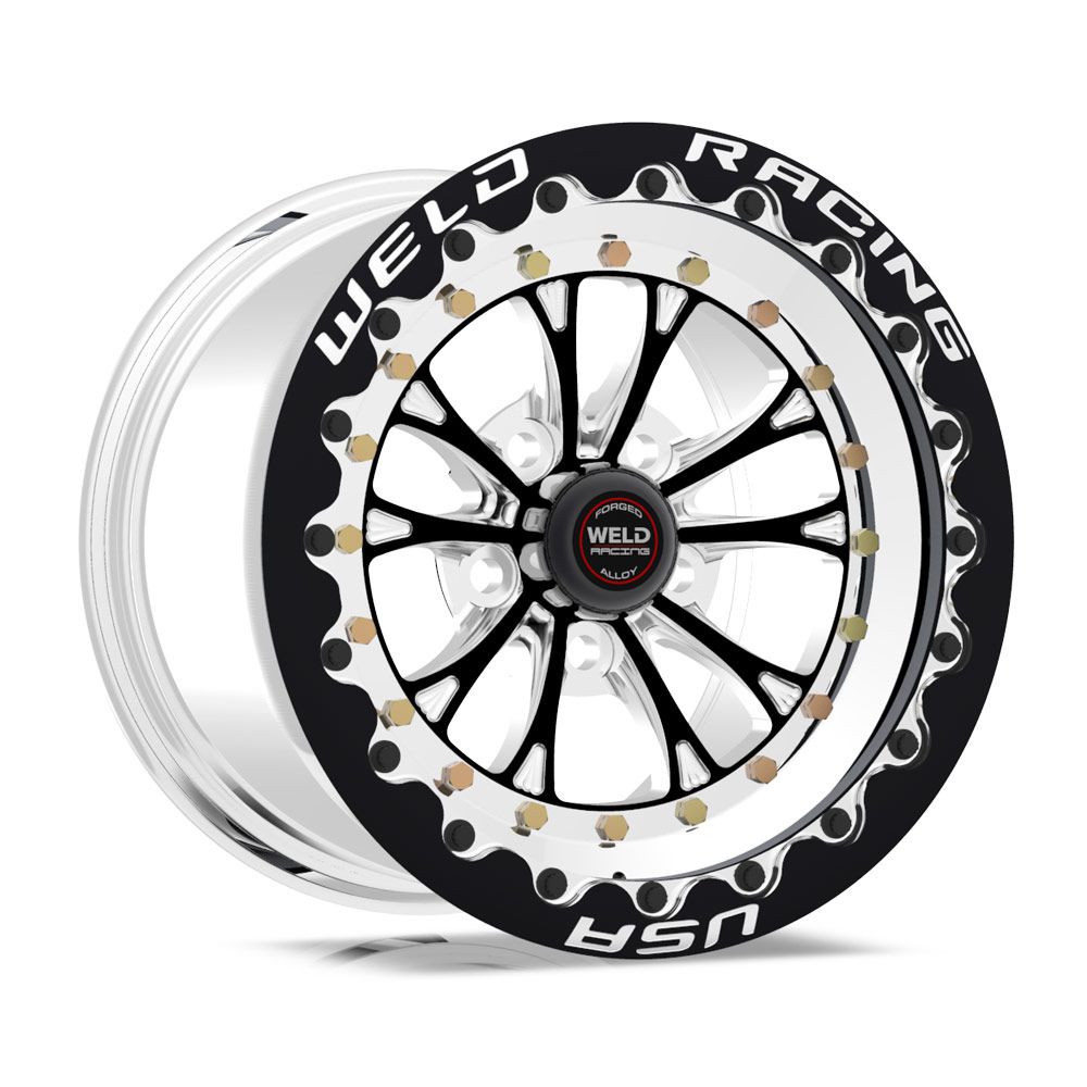 WELD RACINGV-series Drag Wheel Blk 15x12 5x4.5 BC 6.0 BS