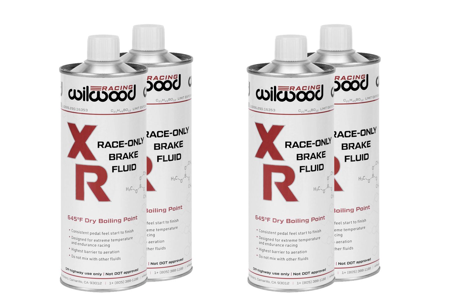 WILWOODBrake Fluid XR Racing 500ml Can NON-DOT 4pk