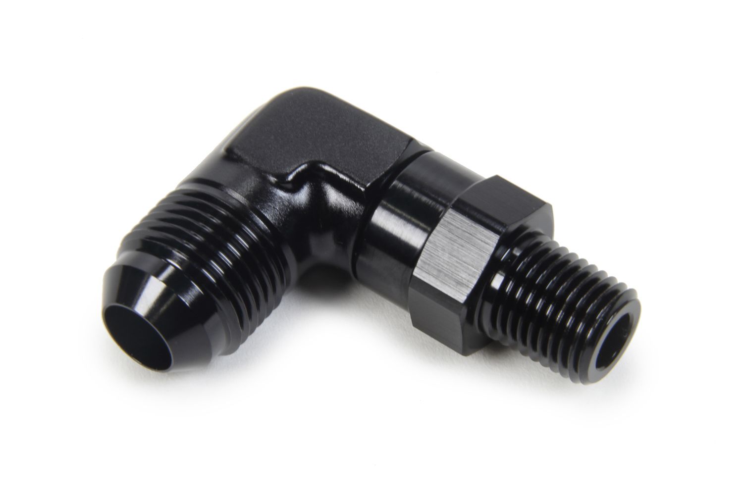 TRIPLE X RACE COMPONENTSAN to NPT Swivel 90 Deg #8 x 1/4