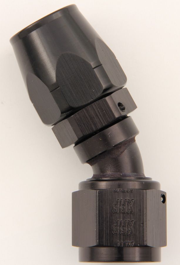 XRP-XTREME RACING PROD.#6 30 Deg Dbl Swivel Hose End - Black