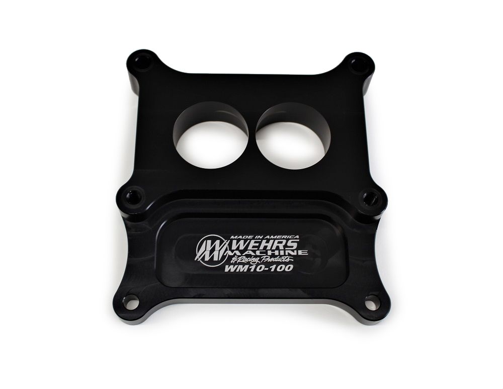 WEHRS MACHINECarb Adapter 2bbl to 4bbl Holey 1in Thick