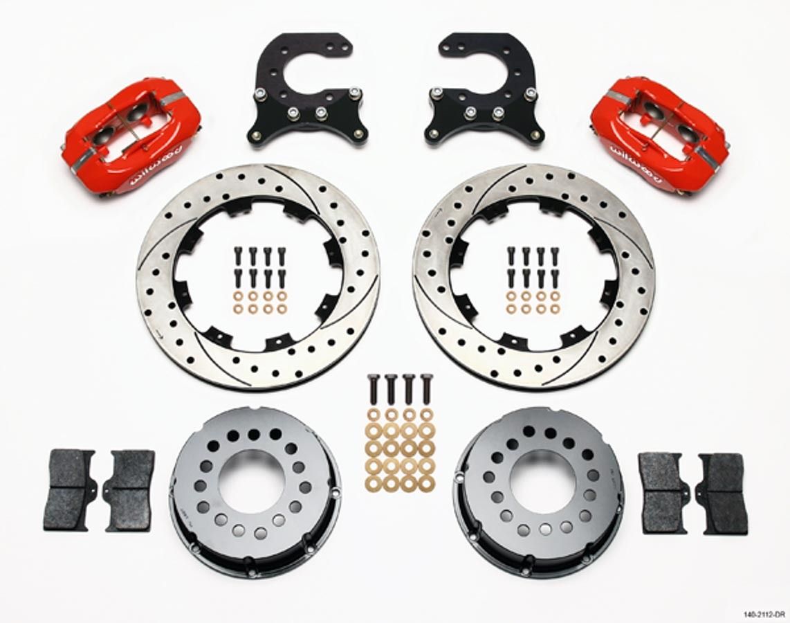 WILWOODBrake Kit Rear Chevy 12- Bolt Billet Caliper Red