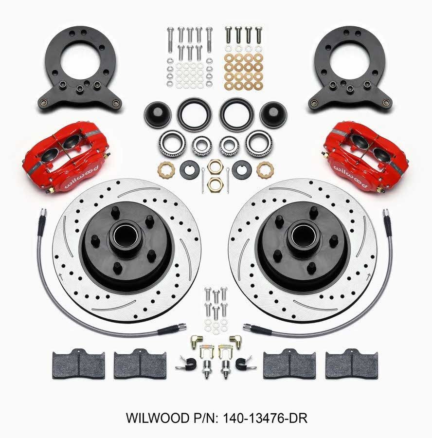 WILWOODFront Disc Brake Kit Blk 65-59 Mustang Hub/Rotor