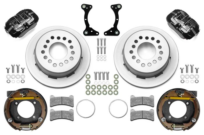 WILWOODBrake Kit Rear Black FDP Plain 11in GM G Body