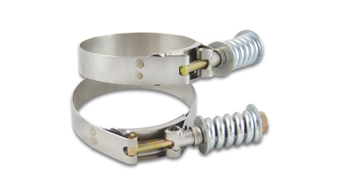 VIBRANT PERFORMANCE Stainless Spring Loaded T-Bolt Clamps 4.28-4.58
