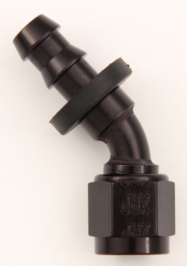 XRP-XTREME RACING PROD.#12 45 Deg Push-On Hose End Black
