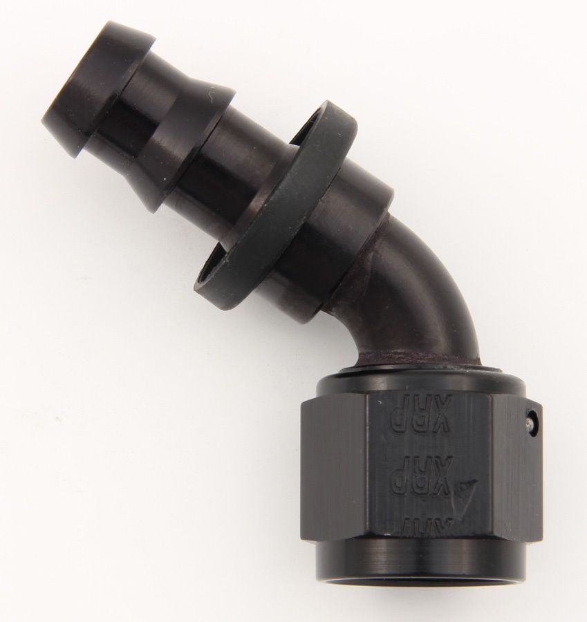 XRP-XTREME RACING PROD. #8 60 Deg Push-On Hose End Black