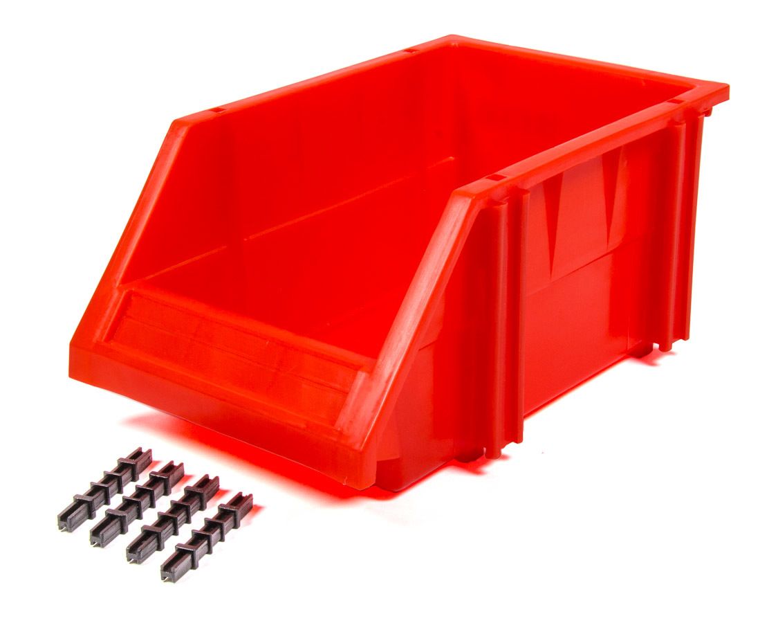 TRIPLE X RACE COMPONENTSPlastic Storage Bin Red 9-1/2 x 6-1/4 x 4-1/2