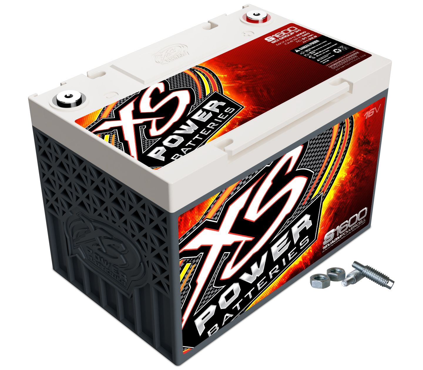 XS POWER BATTERYAGM Battery 16v 2 Post Lightweight