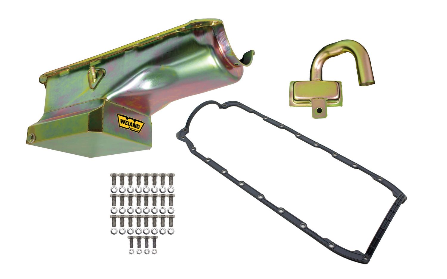 WEIAND6qt Oil Pan Kit BBC Zinc Finish