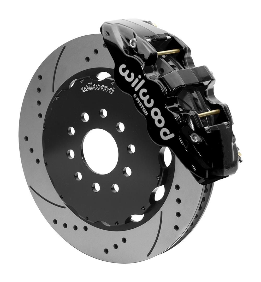 WILWOODFront Disc Brake Kit Blk 97-13 Vette 14.00 Aero6