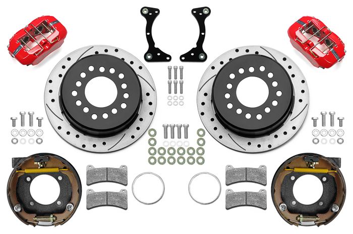 WILWOODBrake Kit Rear Red FDP Drilled 11in GM G Body