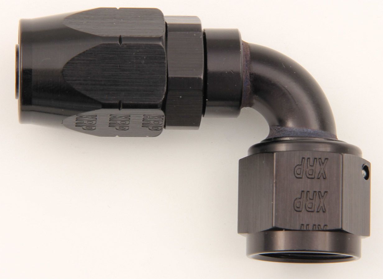 XRP-XTREME RACING PROD.#12 90 Deg Double Swivel Hose End Black