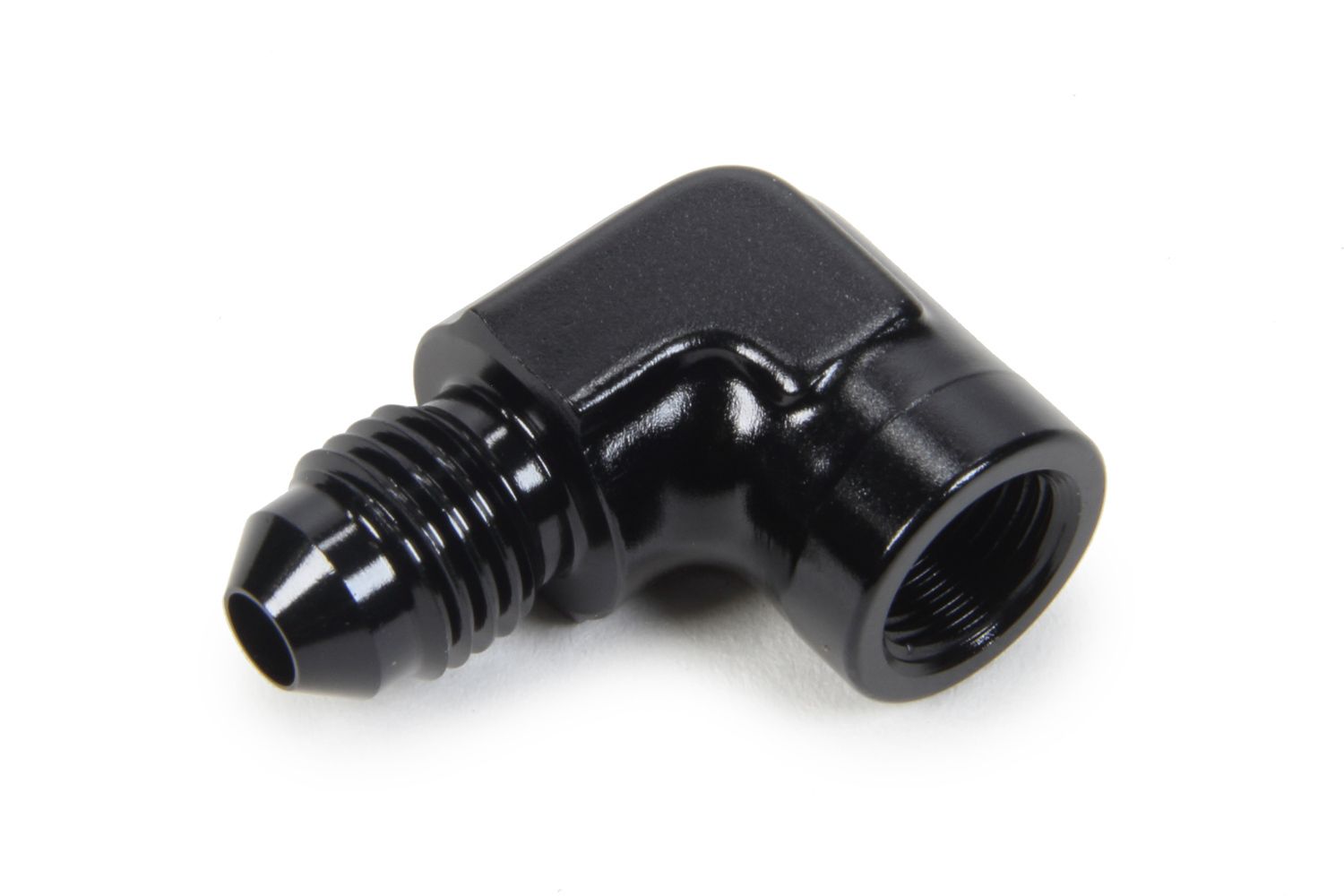 TRIPLE X RACE COMPONENTSGauge Adapter 90 Degree #4 Male x 1/8 NTP Female