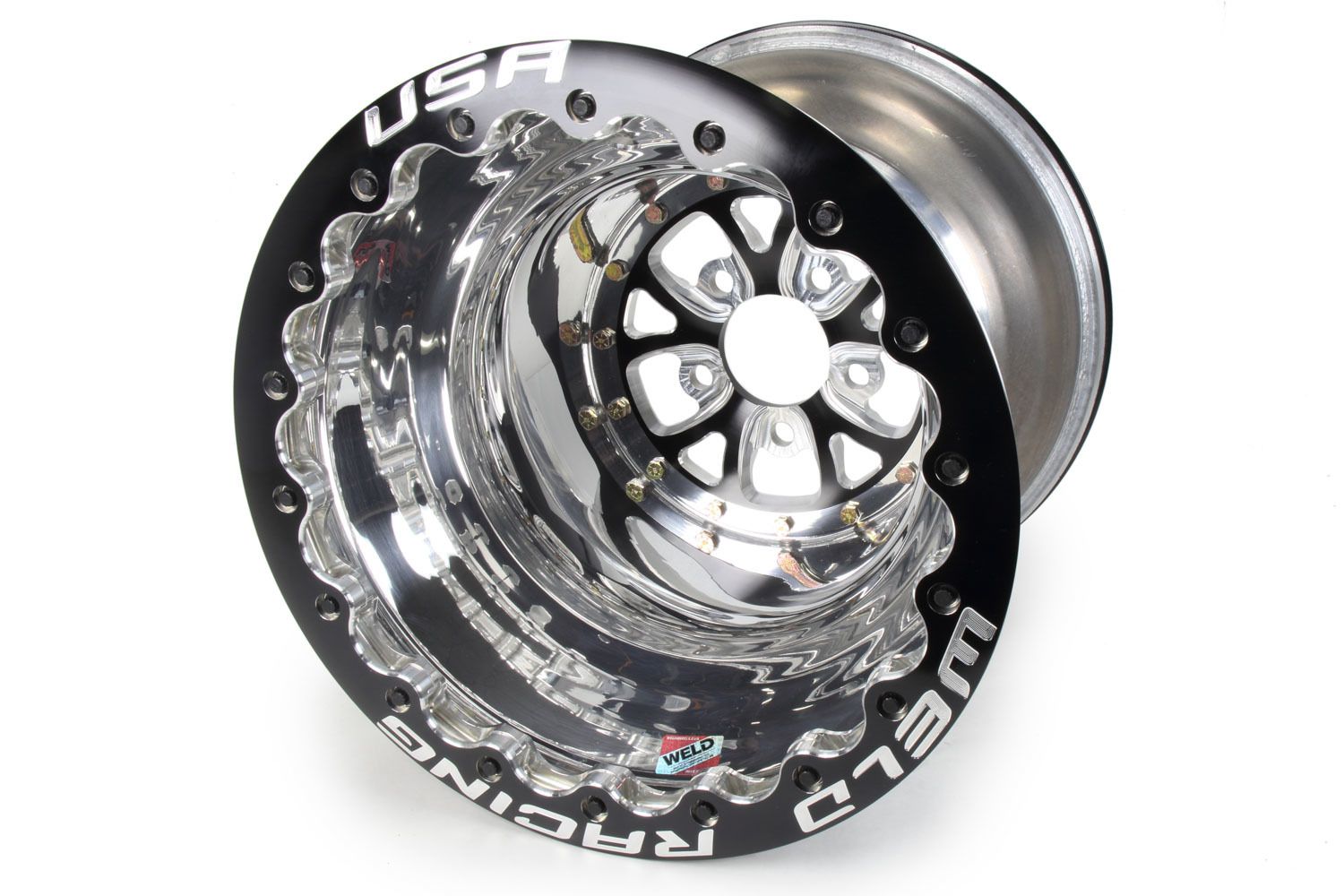WELD RACINGV-Series Drag Wheel Blk 16x16 5x4.75 4.0BS Dbl