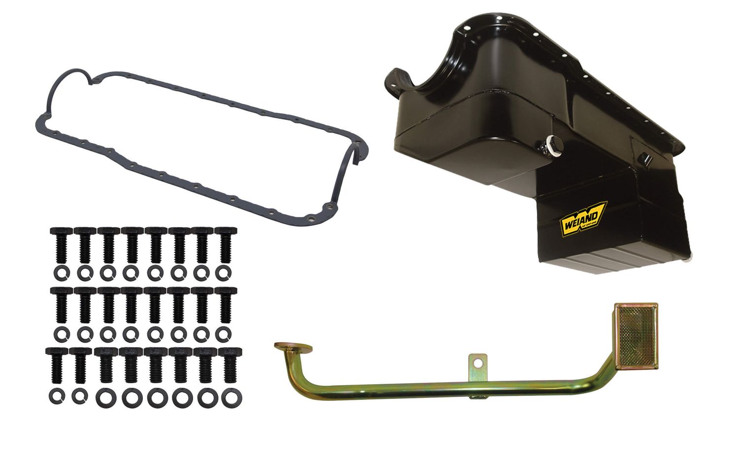 WEIAND7qt Oil Pan Kit RR Sump SBF 302 79-93 Black