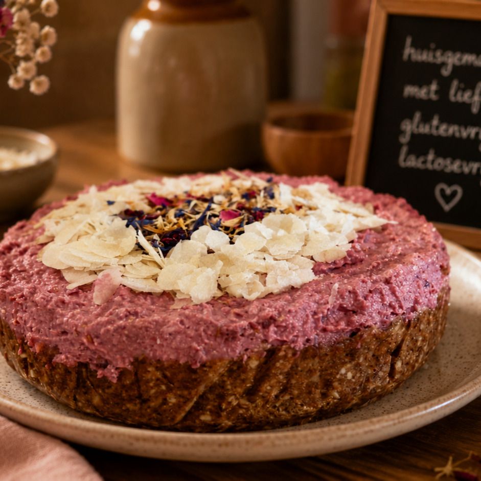 Vegan frambozentaart