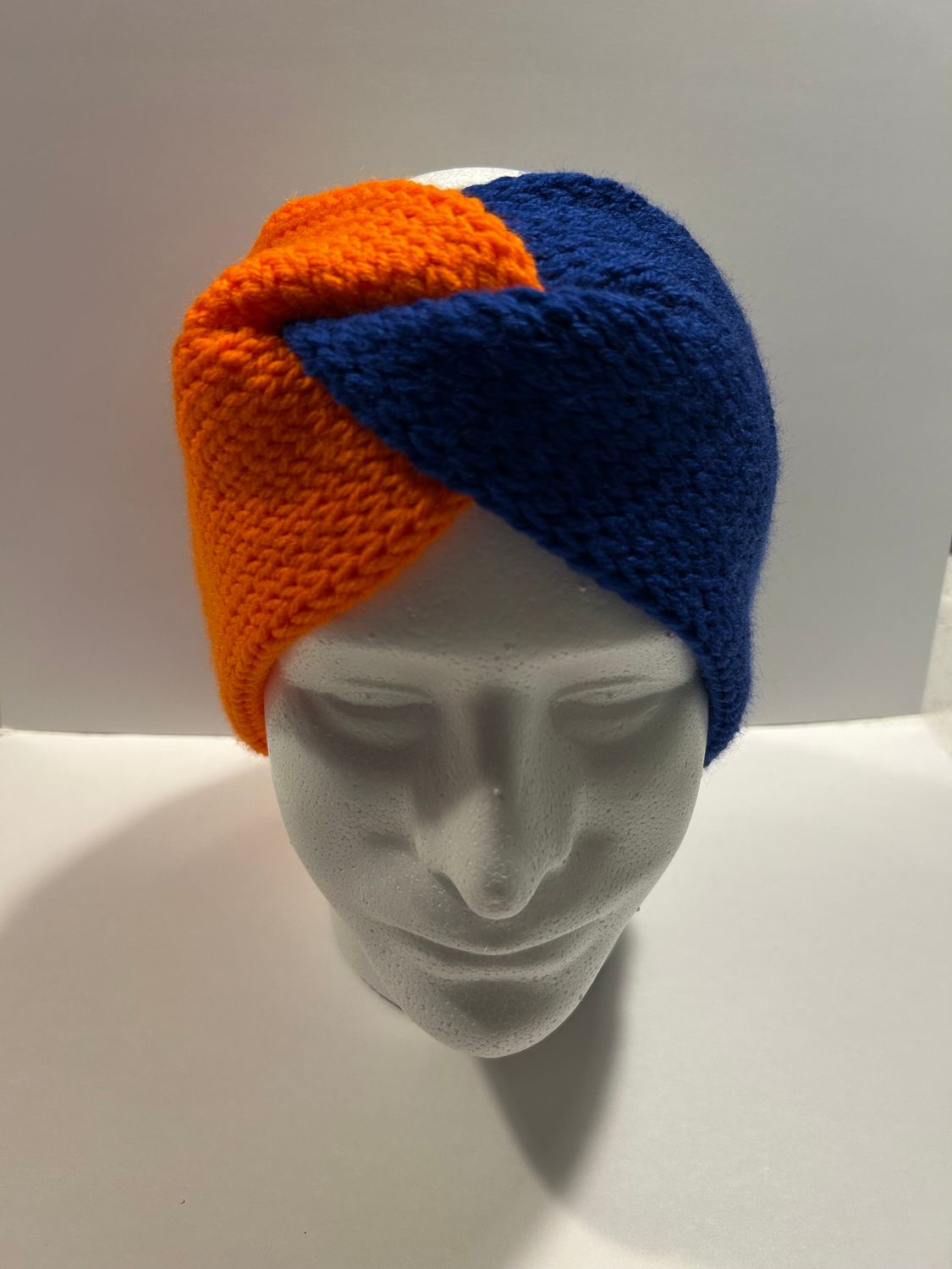 Navy and Orange head band