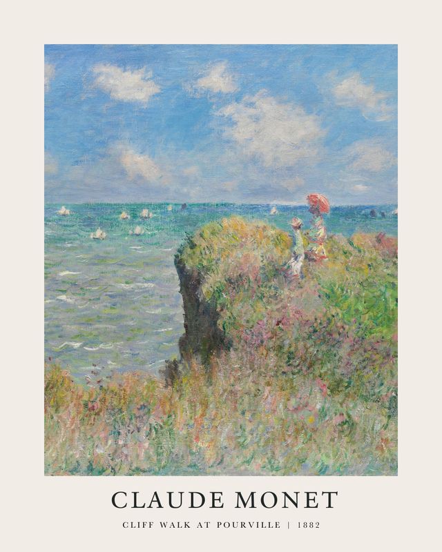 Plakat Monet Cliff Walk at Pourville