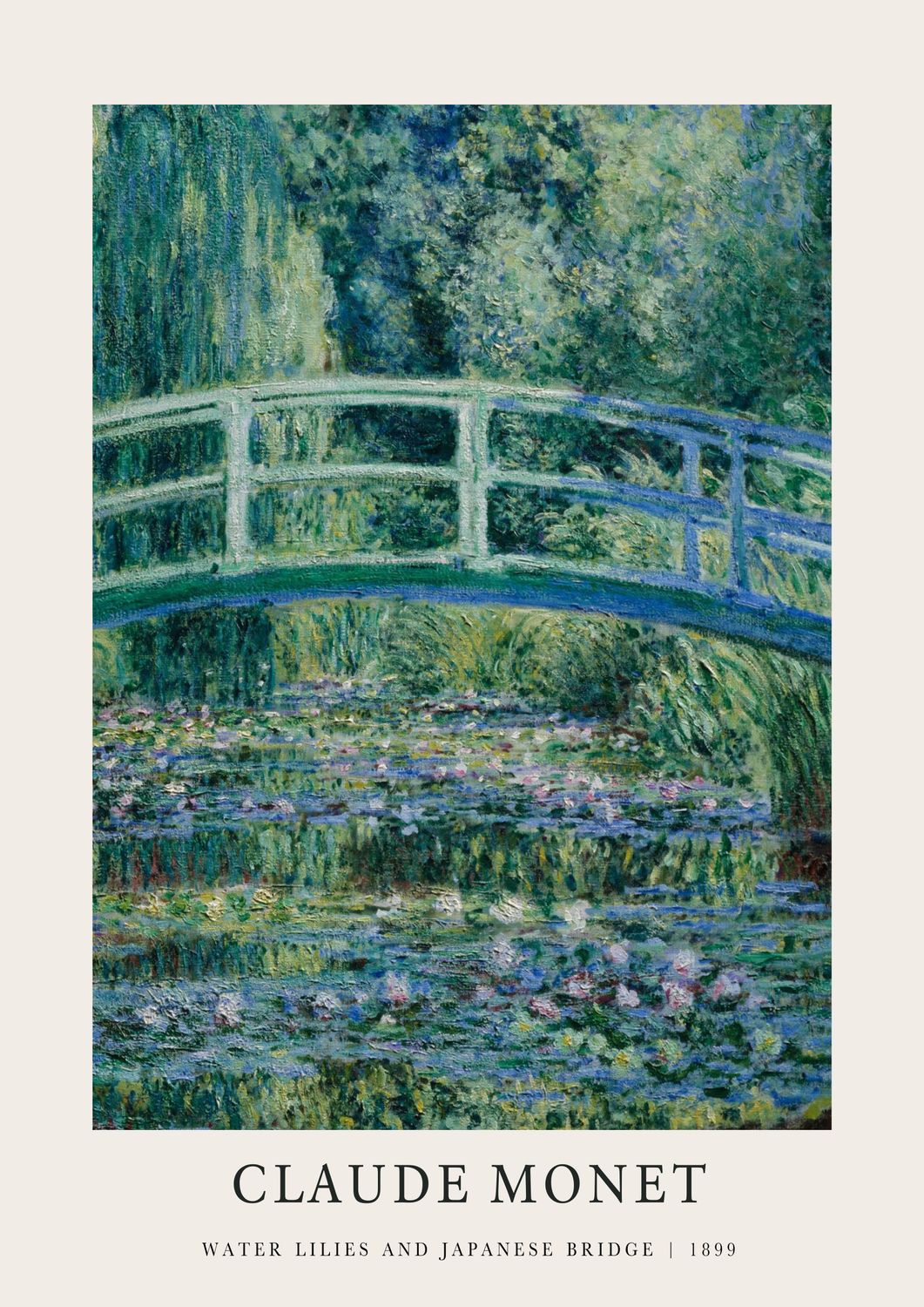 Plakat Monet Water Lilies and Japanese Bridge