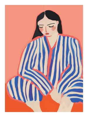 Plakat Kobieta w piżamie