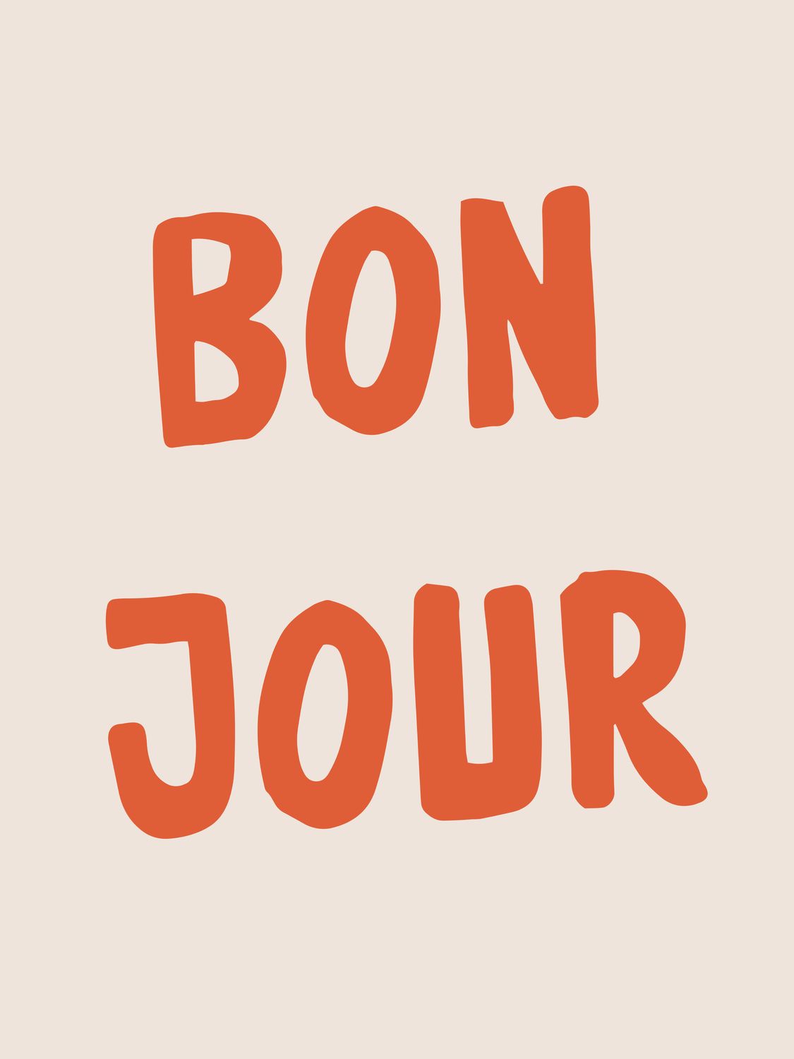 Plakat Bonjour