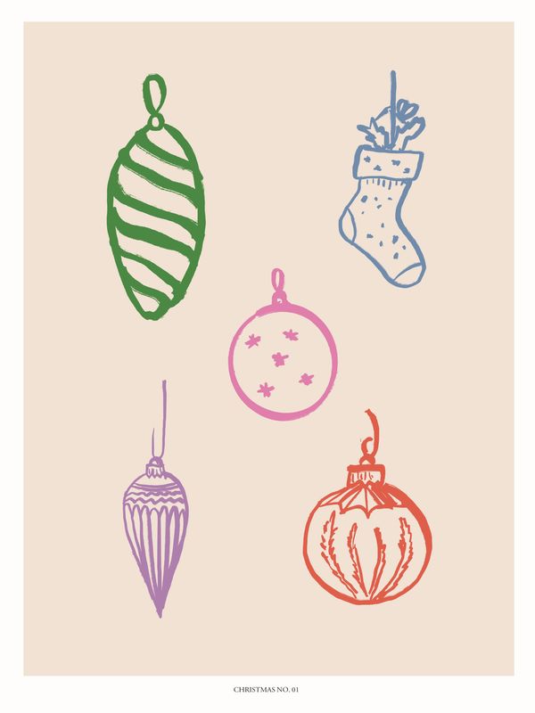 Plakat Christmas balls