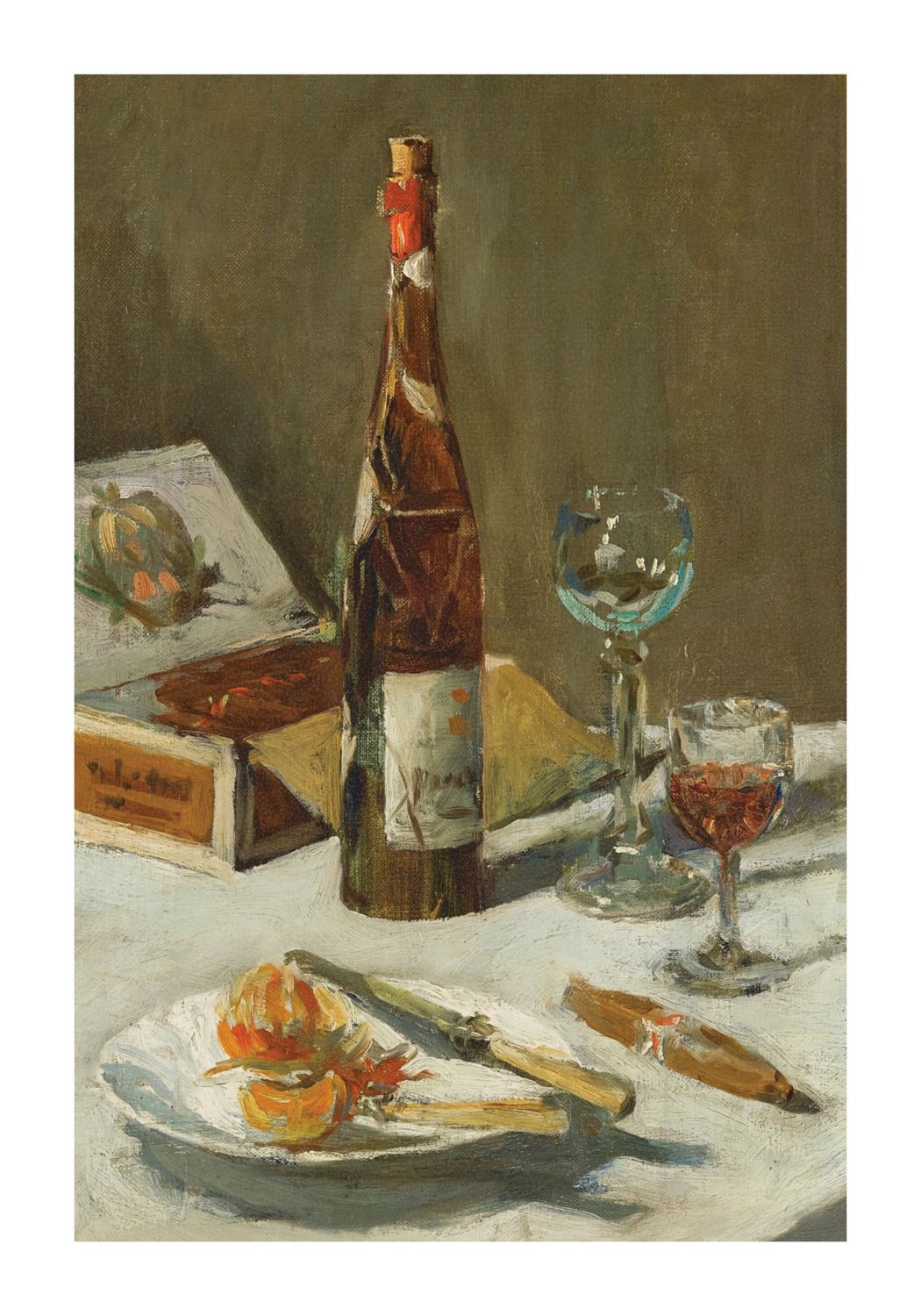 Plakat Martwa Natura z Winem
