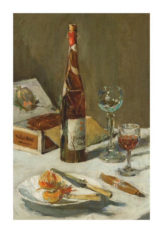 Plakat Martwa Natura z Winem