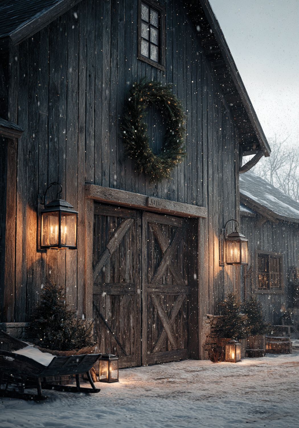 Plakat Christmas Barn I