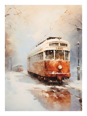 Plakat Winter tram